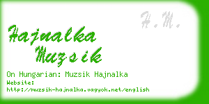 hajnalka muzsik business card